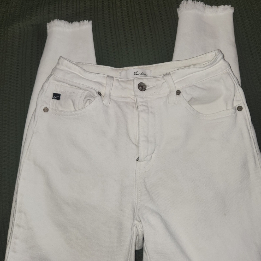 KanCan Crisp White Ankle Jeans